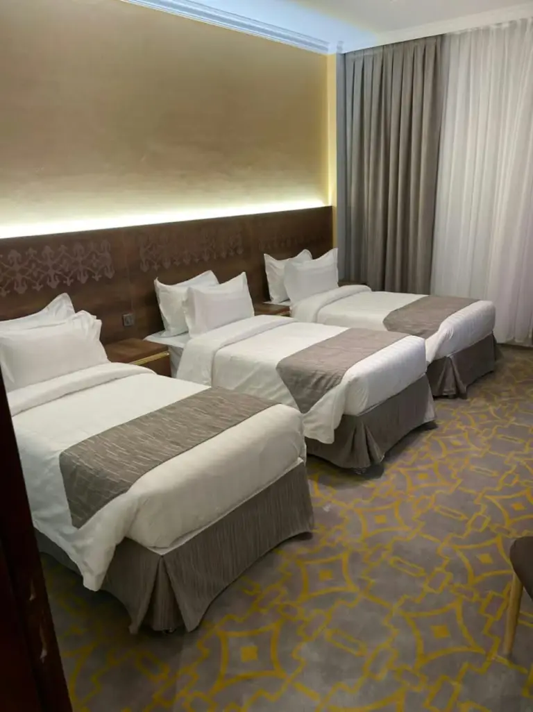 Habitación de uno de los hoteles del viaje de Umrah